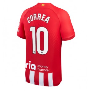 Atletico Madrid Angel Correa #10 Replica Home Stadium Shirt 2023-24 Short Sleeve